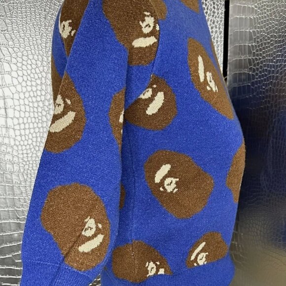 Bape Ape Head Blue Sweater Super Rare EU 120 Child Size Similar to 5T - Picture 5 of 6